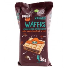 Super Fudgio BIO vafeles ar kakao un riekstu krēmu, bez pievienota cukura ar datelēm, 4x30g 
